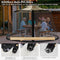 Merkloos - Verstelbaar muggennet - Insectenbescherming voor parasols 250-300 cm - Zwart/beige