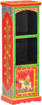vidaXL - Hoge - kast - handgeschilderd - 40x30x120 - cm - massief - mangohout