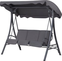 Beliani GARBO - Schommelbank - Grijs - Kunststof