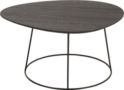 J-Line bijzettafel Ovaal - hout/metaal - donkerbruin - large