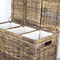 MigoStyling - Wasmand - 3 vakken - Brown - Met deksel - 85 x 40 x H65 - Riet - Rotan - Duurzaam