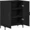 vidaXL - Dressoir - Zwart - Eiken - 69,5x34x90 - cm - Geprefabriceerd - Hout