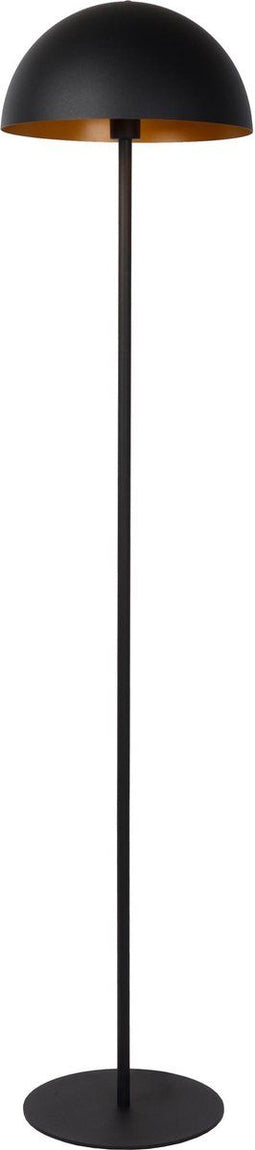 Lucide SIEMON - Vloerlamp - Ø 35 cm - 1xE27 - Hoogwaardig staal - Zwart