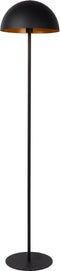 Lucide SIEMON - Vloerlamp - Ø 35 cm - 1xE27 - Hoogwaardig staal - Zwart