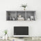 vidaXL - Tv-wandmeubel - 37x37x107 - cm - bewerkt - hout - betongrijs
