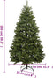 vidaXL - Kunstkerstboom - met - scharnieren - en - standaard - 150 - cm
