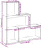 vidaXL - Kamerscherm - / - boekenkast - 123x29x123 - cm - hout - artisanaal - eiken