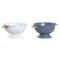Uitwringbaar DKD Home Decor Blauw Wit Bamboe Roestvrij staal 30 x 24,5 x 14 cm (2 Stuks)