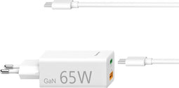 Hama USB-C-netadapter 65W - GaN-technologie - Power Delivery 3.0 - Wit