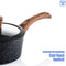 Westinghouse Steelpan - Ø 20 cm - Inductie - PFOA-vrij - Inclusief Deksel - Zwart Marmer