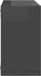 vidaXL - Wandschappen - kubus - 2 - st - 26x15x26 - cm - hoogglans - grijs
