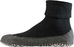 FALKE Cosyshoe - Huissokken - Merinowol met noppen - Zwart 3000 - Maat 45-46