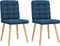 vidaXL - Eetkamerstoelen - 2 - st - stof - blauw