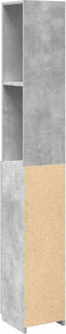 vidaXL - Badkamerkast - 25x25x170 - cm - bewerkt - hout - betongrijs