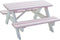 SenS-Line - Kindertafel Minnie Roze/Wit - Picknicktafel Voor buiten - L 90 x B 90 x H 55 cm - FSC 100 % Grenenhout
