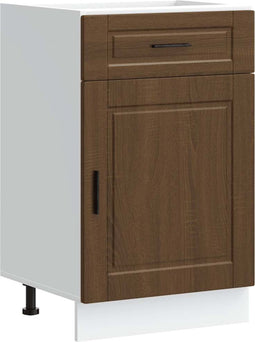 vidaXL - Keuken - onderkast - "Porto" - bewerkt - hout - bruin - eikenkleur
