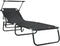 vidaXL - Vouwbare - Ligbedden - 2 - stuks - met - Zonnescherm - Zwart - 600D - Oxford - Stof