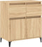 vidaXL - Dressoir - 60x35x70 - cm - bewerkt - hout - sonoma - eikenkleurig