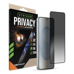 Striker D3O Xtreme Impact Privacy Glass Screen Protector - Black Frame - Samsung Galaxy S24 5G/S2...