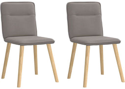 vidaXL - Eetkamerstoelen - draaibaar - 2 - st - stof - taupe