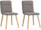 vidaXL - Eetkamerstoelen - draaibaar - 2 - st - stof - taupe