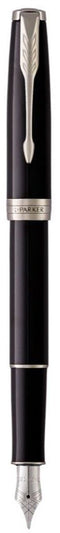 Parker Sonnet - Vulpen - Roestvrijstalen medium penpunt - Zwart met palladiumdetails