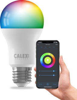 Calex Smart LED Lamp - E27 - Dimbaar RGB en Warm Wit - 9.4W