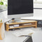 SoBuy BBF09-N Bamboe Monitorstandaard Driehoek – 58x32x12 cm – Natuurlijke Houtkleur