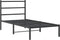 vidaXL - Bedframe - met - hoofdbord - metaal - zwart - 90x190 - cm