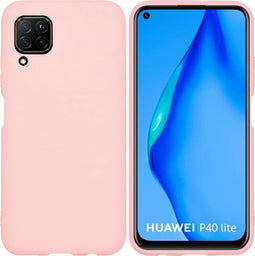 iMoshion Hoesje Geschikt voor Huawei P40 Lite Hoesje Siliconen - iMoshion Color Backcover - Roze