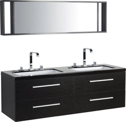 Beliani MALAGA - Badkamermeubel - Zwart - MDF