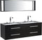 Beliani MALAGA - Badkamermeubel - Zwart - MDF