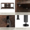 Tectake TV-meubel - Lowboard met 4 open vakken - Industrieel design - Donkerbruin - Afmeting (LxBxH) 110 x 40 x 50,5 cm