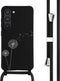 iMoshion Hoesje Geschikt voor Samsung Galaxy S23 Hoesje Met Koord - iMoshion Siliconen design hoesje met koord - Zwart / Dandelion Black