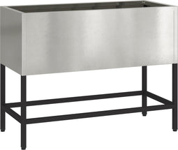 vidaXL - Verhoogde - Tuinierbak - 60x26x45 - cm - in - Roestvrijstaal