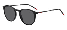 Hugo By Boss Hg 1286/S - Heren Zonnebril - Rond - Grijs - Zwart