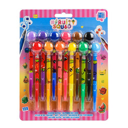 Canenco Fruity squad pompom gelpennen met geur, 12st.