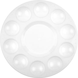 Kangaro schilderspalet - rond 17 cm - wit kunststof - 10 napjes - K-830102