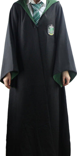 Harry Potter - Slytherin Wizard Robe - Officiële Slytherin kleuren met capuchon - Zwart (M)