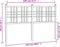 vidaXL - Hoofdbord - 120 - cm - metaal - zwart