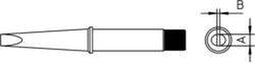 Weller 4CT6D71 Soldeerpunt Beitelvorm recht Grootte soldeerp