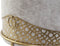 Voetensteun DKD Home Decor 51 x 51 x 44,5 cm Schuim Beige Gouden Fluweel Hout MDF Etnisch 40 % Metaal