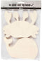 Figuren - Hout - Naturel - 16x9,5-12cm - 2 Stuks