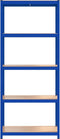 vidaXL - Opbergrekken - 3 - st - 5-laags - staal - en - bewerkt - hout - blauw