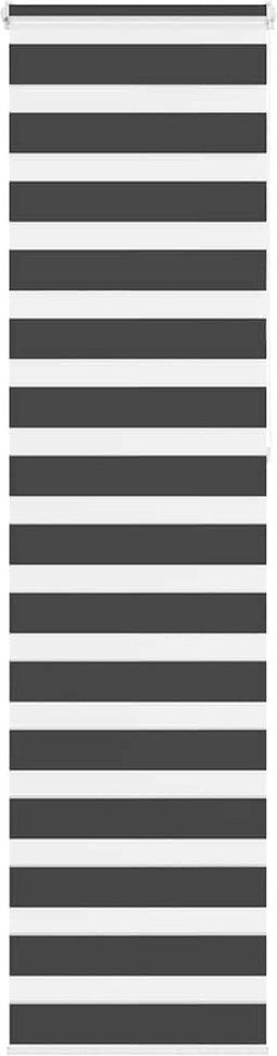 vidaXL - Zebra - rolgordijn - 55x230 - cm - stofbreedte - 50,9 - cm - zwart