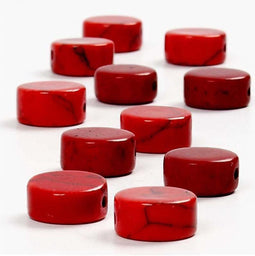 Creotime - Natuursteen kralen - 12 mm - Rood