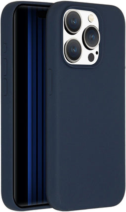 Accezz Liquid Silicone Backcover - MagSafe - Krasbestendig Schokbestendig - Donkerblauw (iPhone 15 Pro)