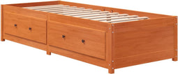 vidaXL - Slaapbank - zonder - matras - 90x200 - cm - massief - grenenhout - wasbruin