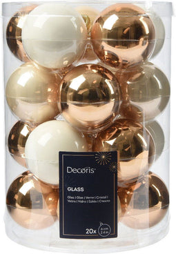 Kerstbal glas d6 cm prl 20st