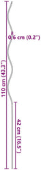 vidaXL - Plantensteunen - Spiralen - 20 - stuks - 110 - cm - van - Staal